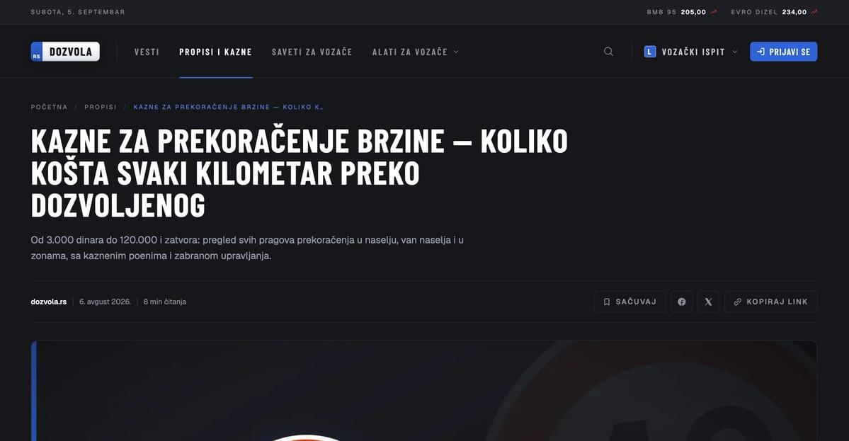 dozvola.rs — Propisi napisani da se razumeju